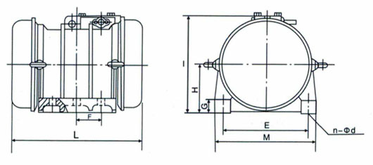 TZDC振動電機(jī)外形圖